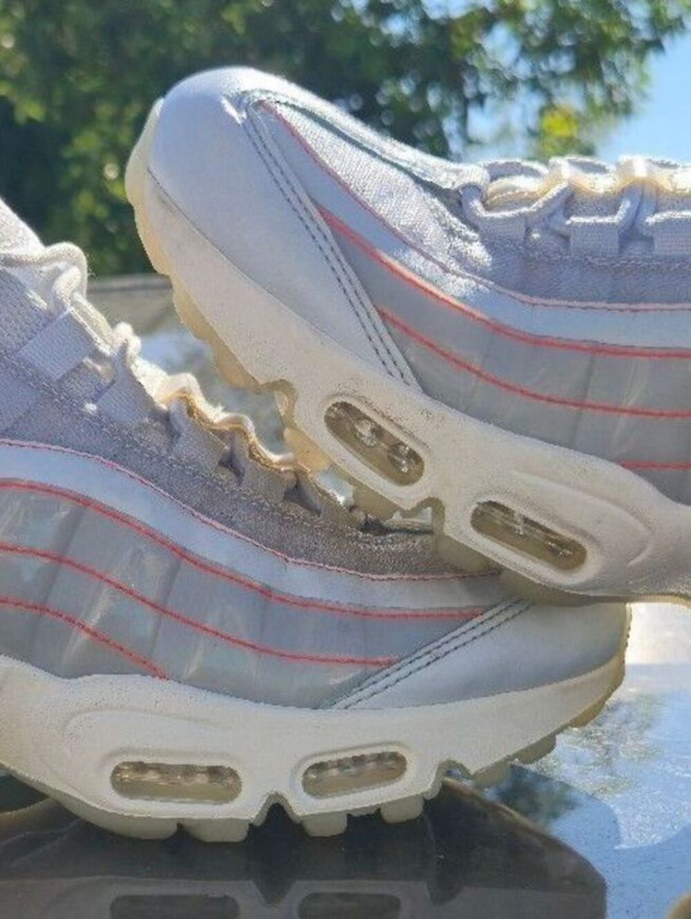 Nike Air Max 95 OG White Neon Pink Running Shoes US 9